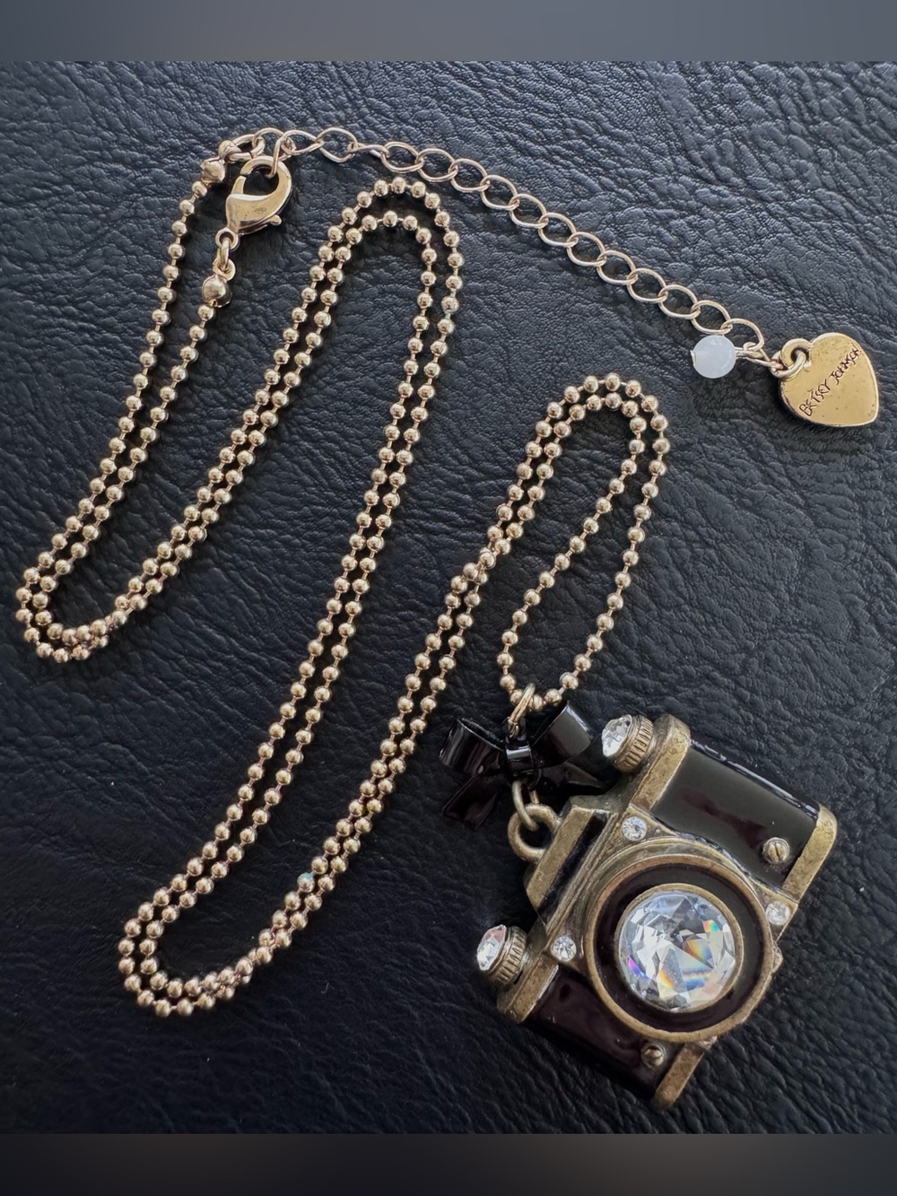 Betsey Johnson "Royal
Engagement" Camera Necklace